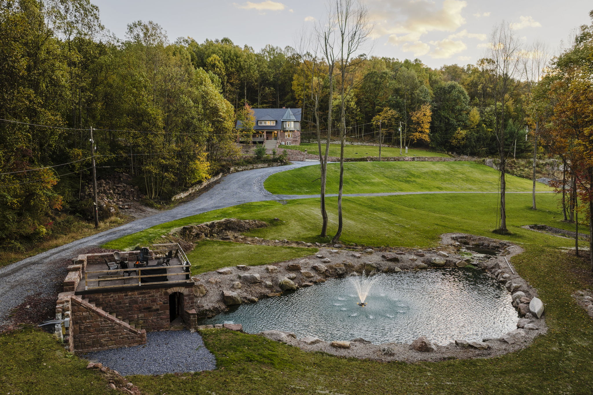 Swimming Pond & Breeo Firepit